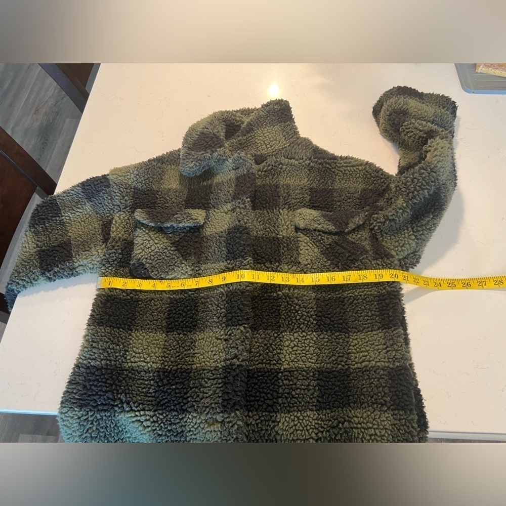 Lucky Brand Faux Sherpa Plaid Coat. Size XS - Picture 11 of 12